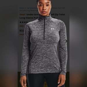 New! Womens Under Armour Tech 1/2 Zip-Twist Medium